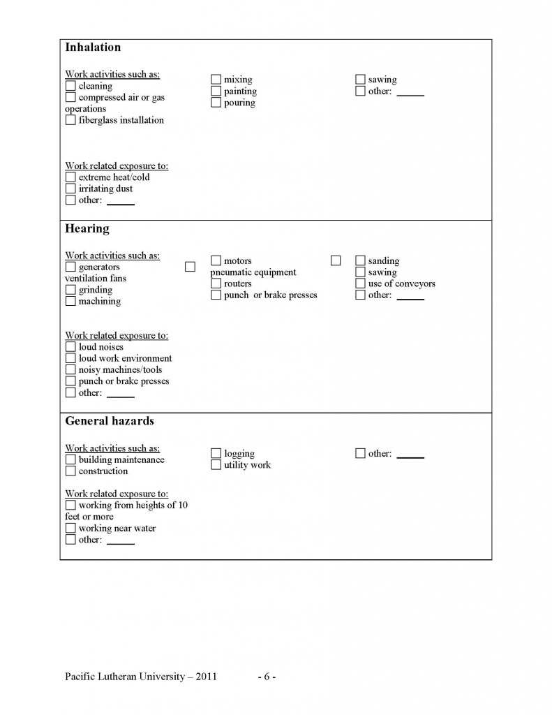 Appendix A. Hazard Assessment Checklist Page 3