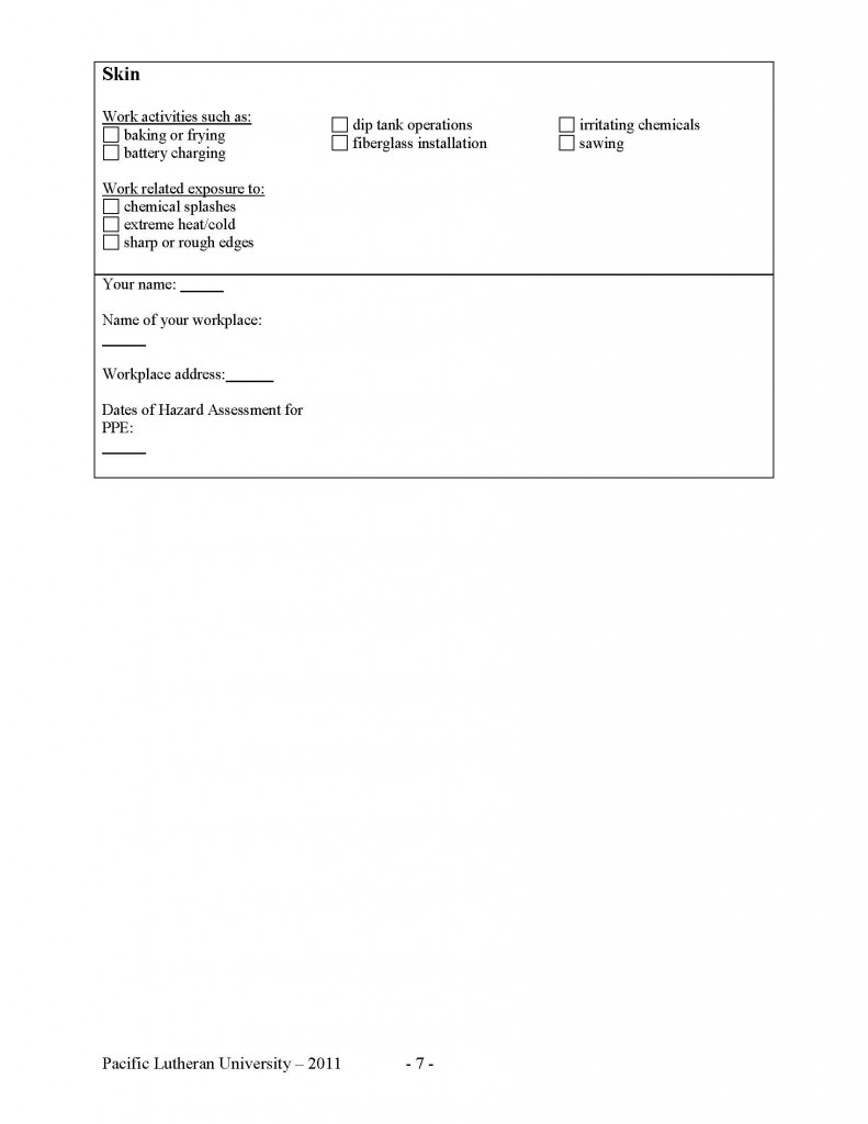 Appendix A. Hazard Assessment Checklist Page 4
