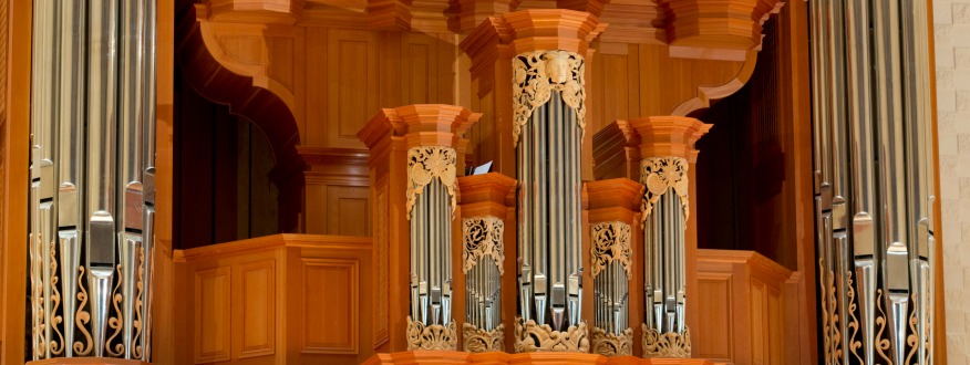 Fuchs organ in Lagerquist Hall of the Mary Baker Russell Music Center at PLU. (Photo/John Froschauer)