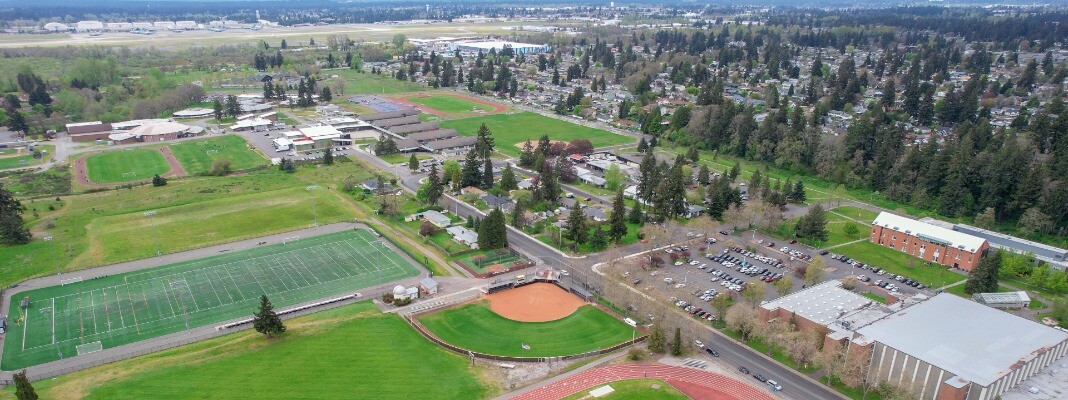 aerial view jblm parkland washington