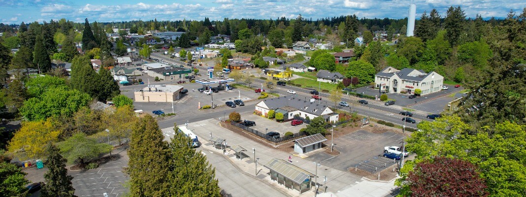 aerial view of pacific ave parkland washington