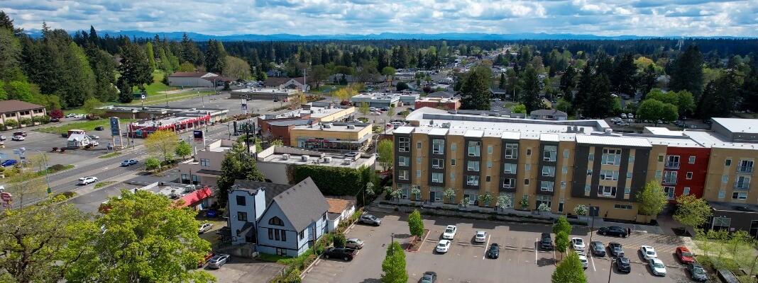 aerial view garfield station parkland washington