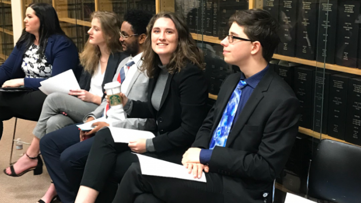 Students sitting in the capitol