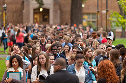 Students Line up for Processional