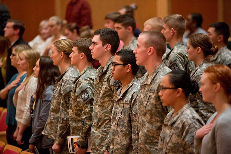 Veterans Day 2014 at PLU on Tuesday, Nov. 11, 2014. (PLU Photo/John Froschauer)