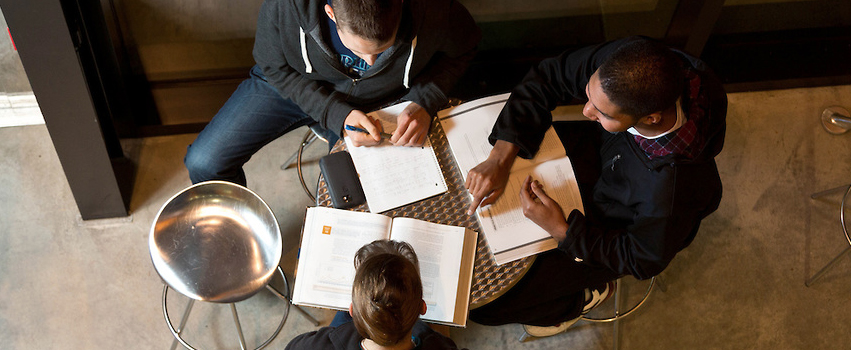 Students studying