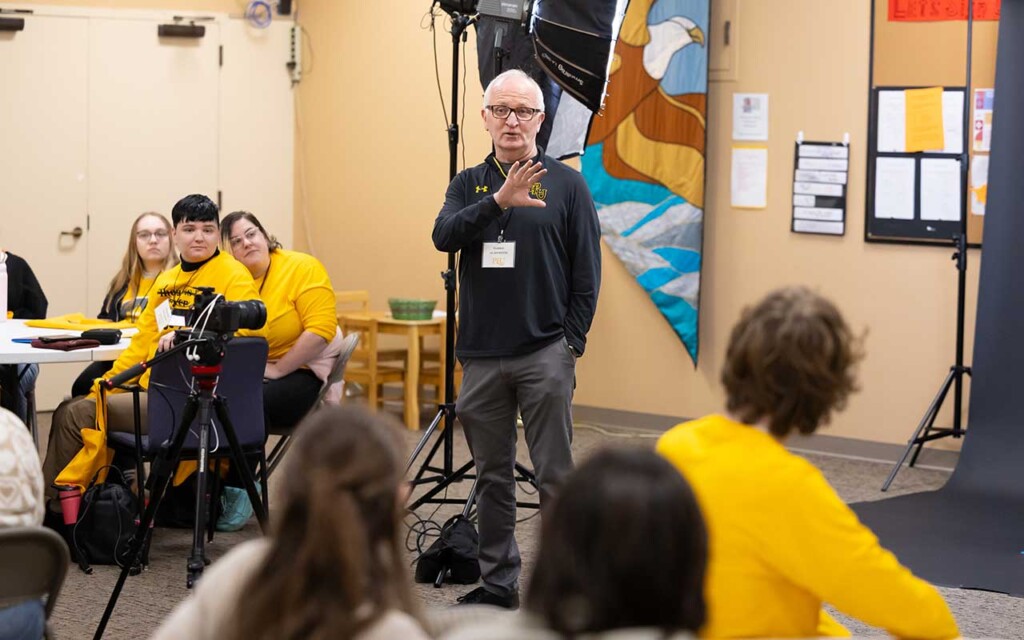 PLU President Allan Belton speaks to PLU students during Lobby Day in Olympia. PLU President Allan Belton speaks to PLU students during Lobby Day in Olympia.