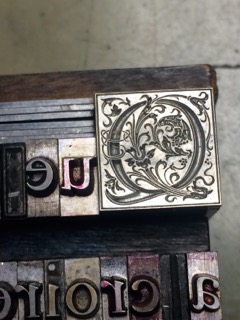 Letterpress movable type photo of letterpress movable type