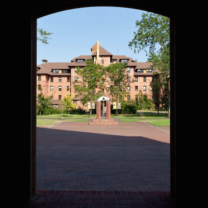 PLU campus bell Red Square