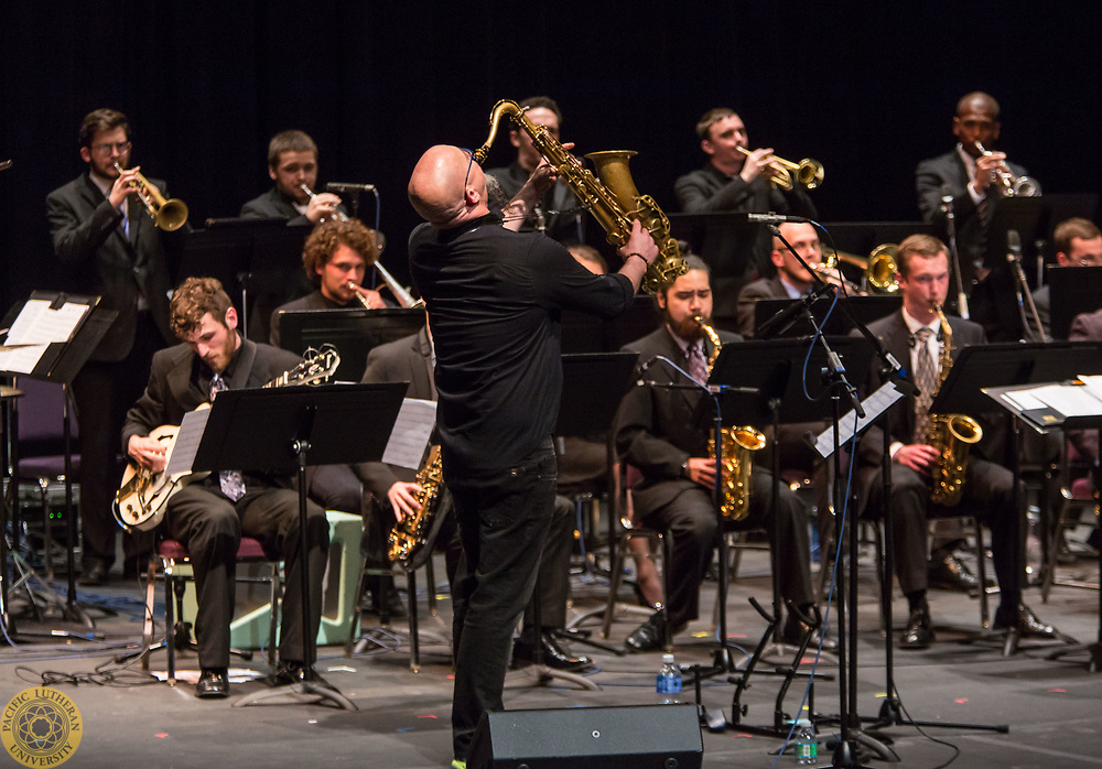 Jeff Coffin playing sax on stage