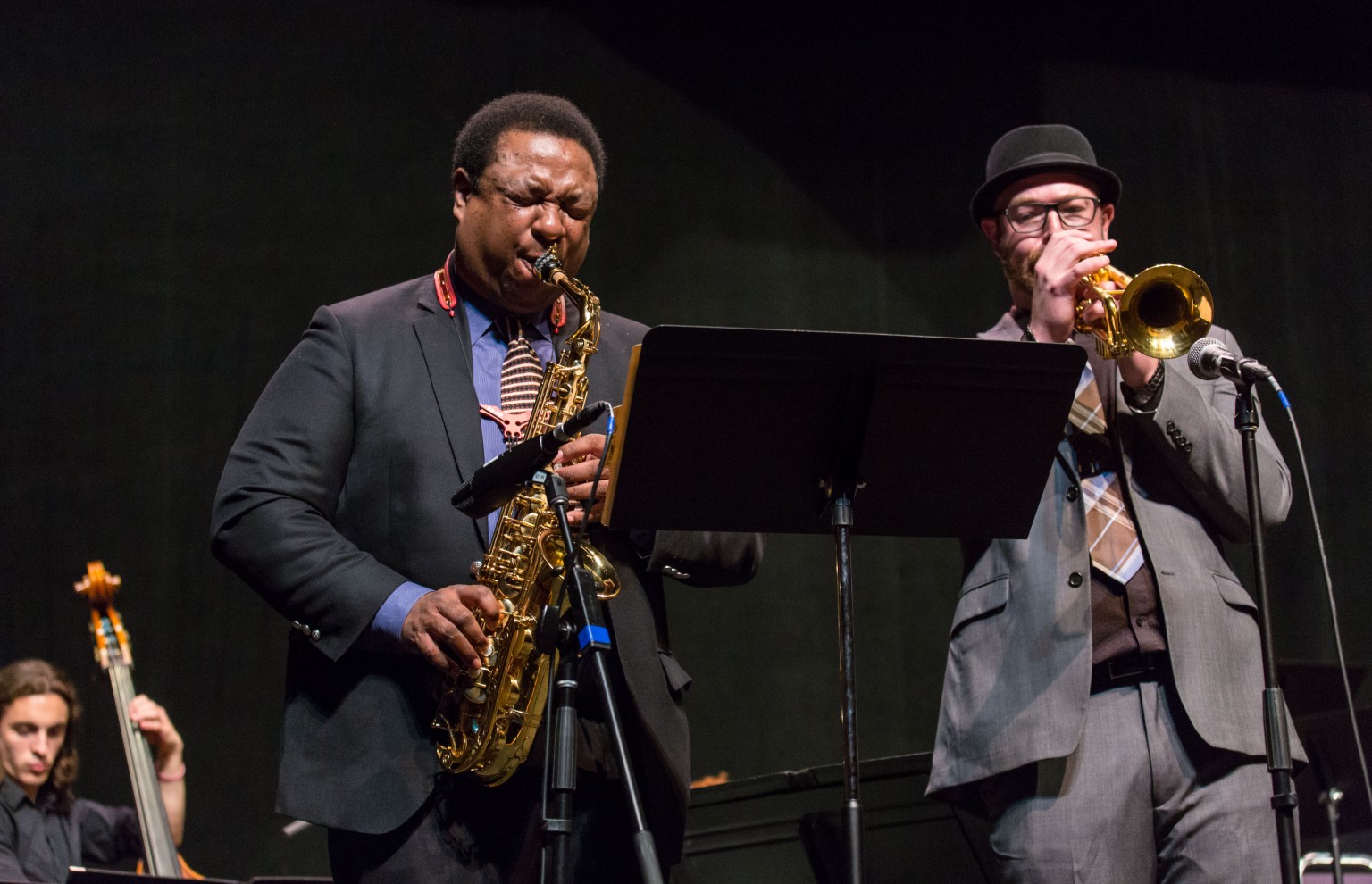 Vincent Herring playing sax on stage