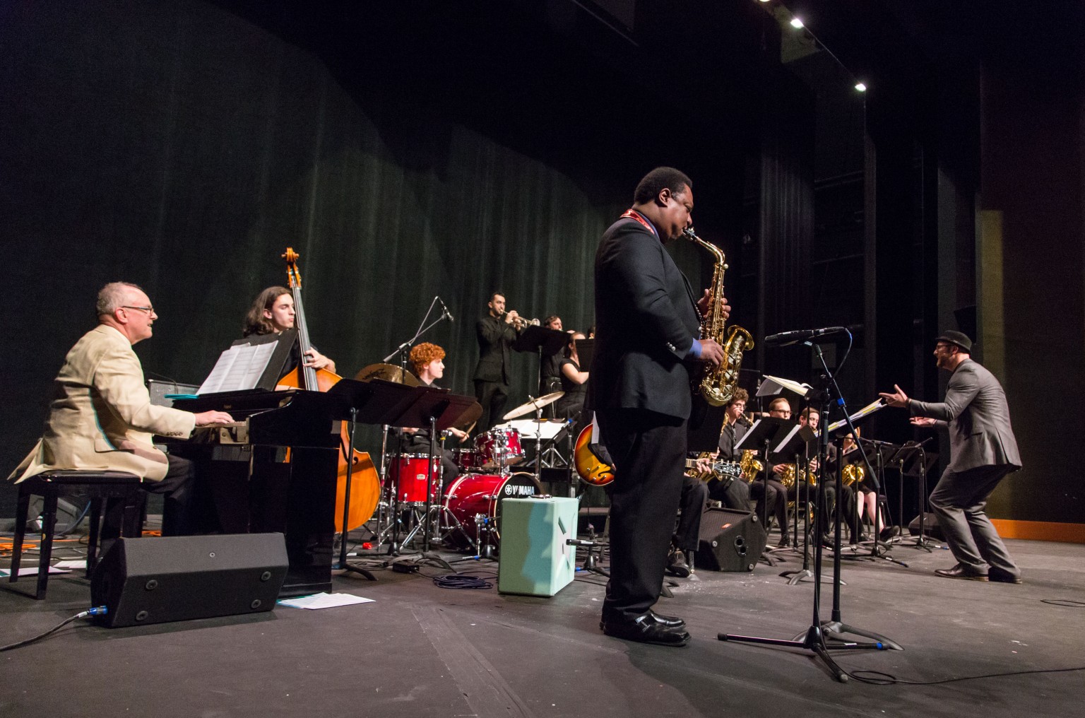 Vincent Herring playing on stage