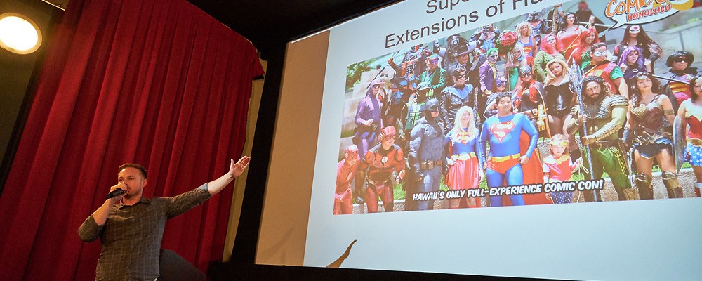 Prof. Corey Cook, of PLU’s Dept. of Psychology, curated “Science on Screen” at the Grand Cinema on Monday, May 20, 2019.