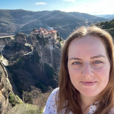 Jodie and the Monastery in Meteora (1) Jodie Holman