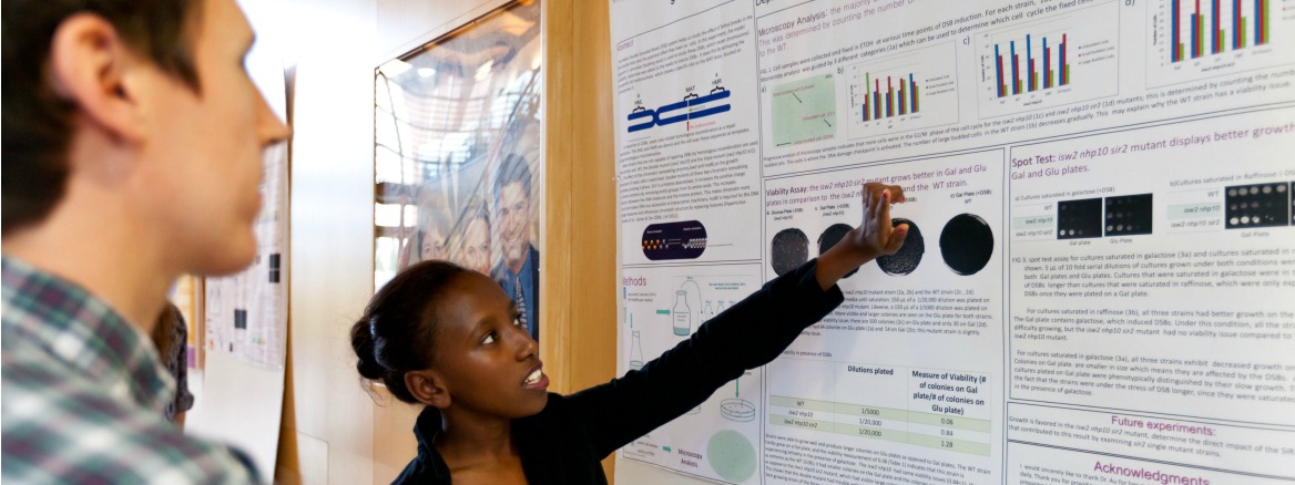 Natural Sciences division presentation of summer faculty/student research projects PLU on Tuesday, Sept. 23, 2014. (Photo/John Froschauer)