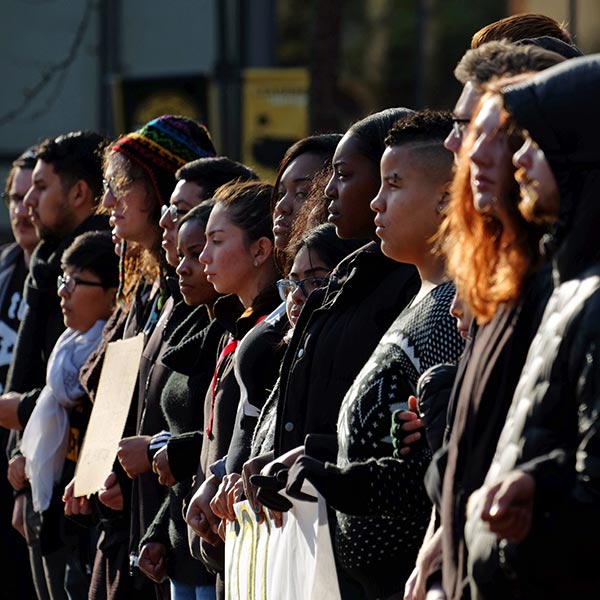 PLU students stand in solidarity with Mizzou