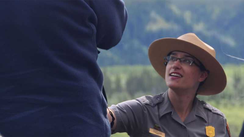 Bryanna Plog '10 working as a park ranger at Alaska's Wrangell-St. Elias National Park and Preserve in summer 2015. (Photo courtesy of Plog)