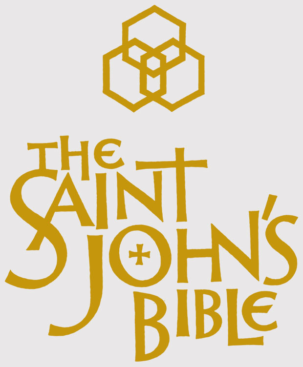 The St. John's Bible logo, in gold font color