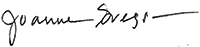 Joanna Gregson signature