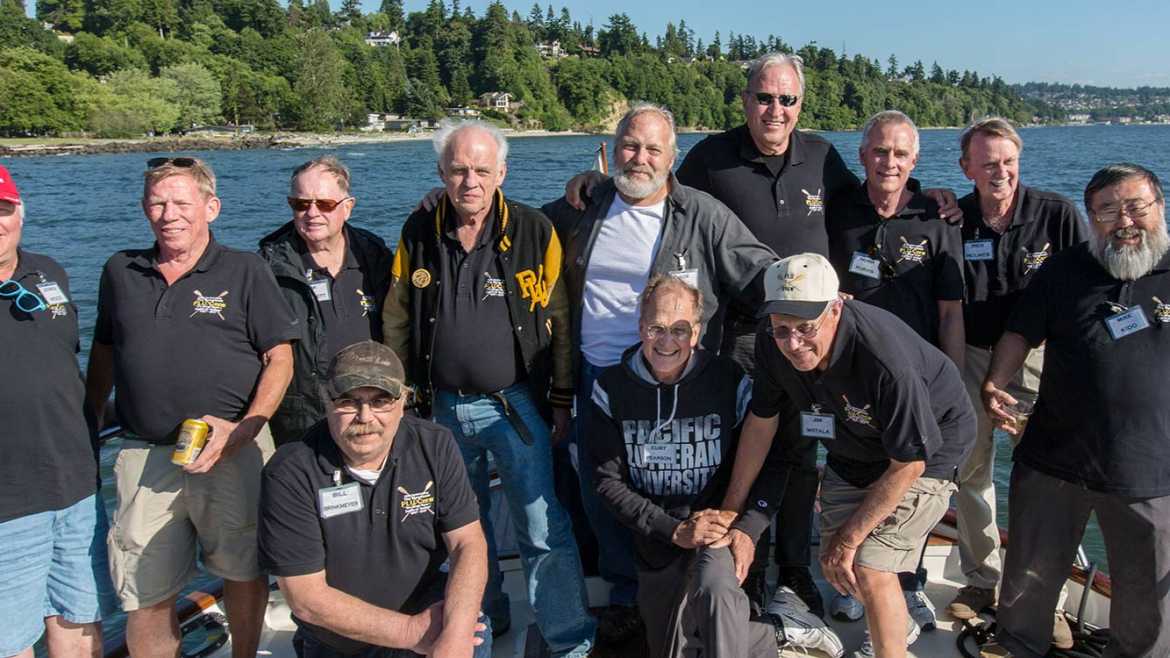 50th anniversary of the row down crew, Wednesday, June 21, 2017. The crew members rowed and 8-man boat from Seattle to Tacoma after the University of Washington asked for the return of famous "Husky Clipper".