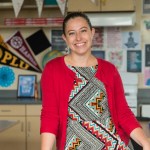 Evelyn Cook smiling while in her classroom