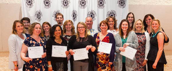 The cohort of graduating principals at the School of Education’s Principal Intern Recognition Ceremony on Friday, May 18
