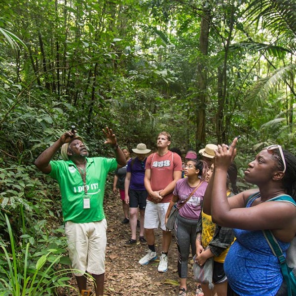 PLU students and staff on a trip to Trinidad and Tobago