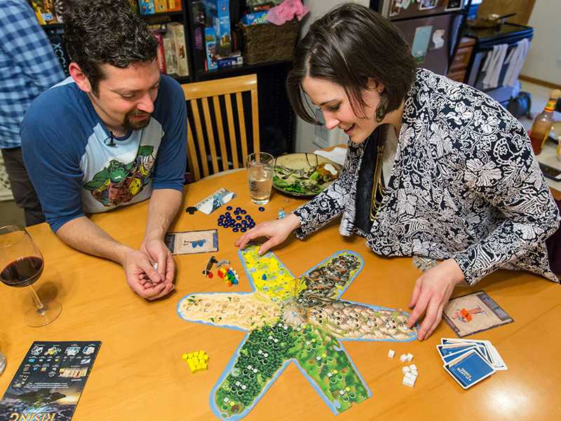 Atlantis Rising board game PLU, Friday, April 7, 2017. (Photo: John Froschauer/PLU)