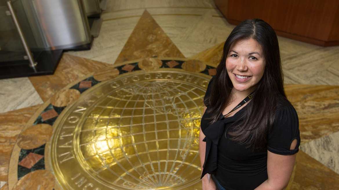 Ann Mooney '03, senior program manager, National Geographic Society Washington, D.C., Wednesday, Jan. 18, 2017. (Photo: John Froschauer/PLU)