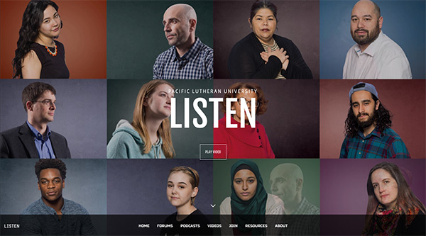 PLU 'Listen' campaign website