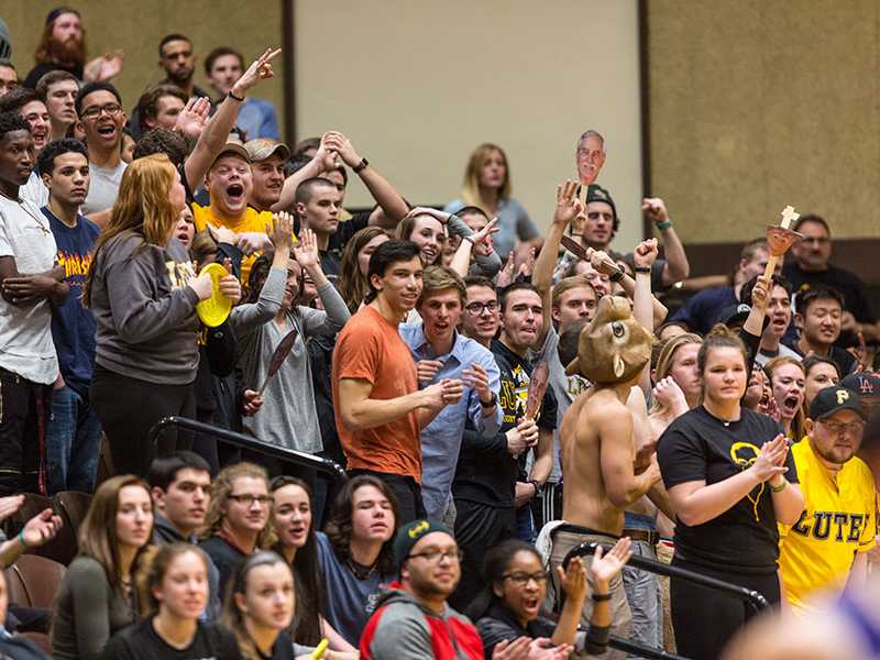 PLU men's basketball vs Linnfield, Friday, Feb. 17, 2017. (Photo: John Froschauer/PLU)