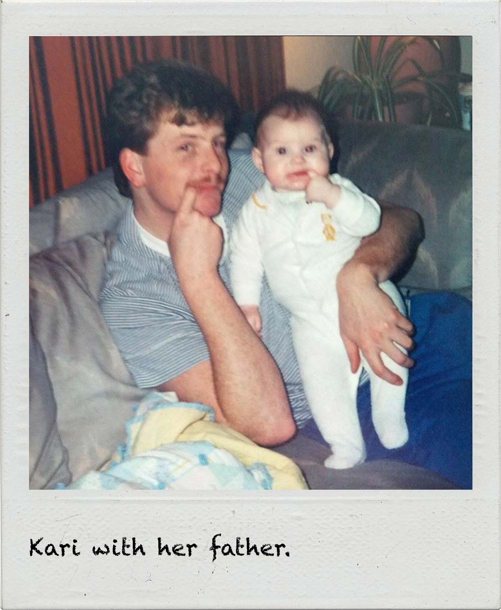 Kari with her father