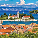 A beautiful town in Croatia with blue water and sunny skies