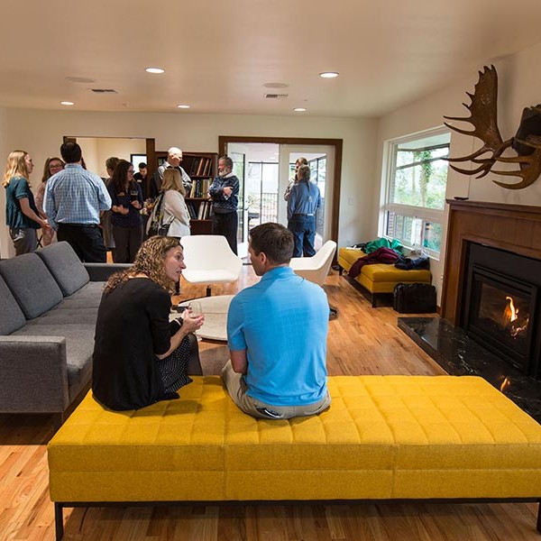 Newly remodeled Nesvig Alumni Center, across Park Avenue from Anderson University Center