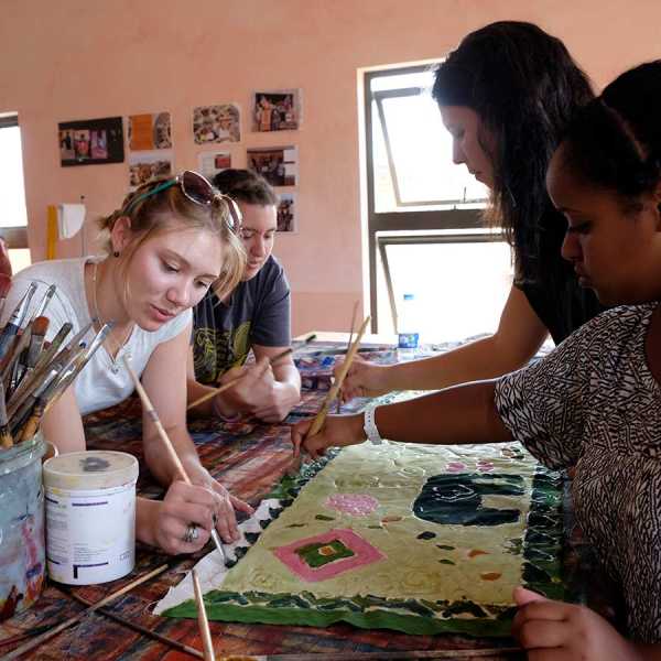 Students studying away in Namibia, Africa on Friday, March 18, 2016. (Photo: John Froschauer/PLU)