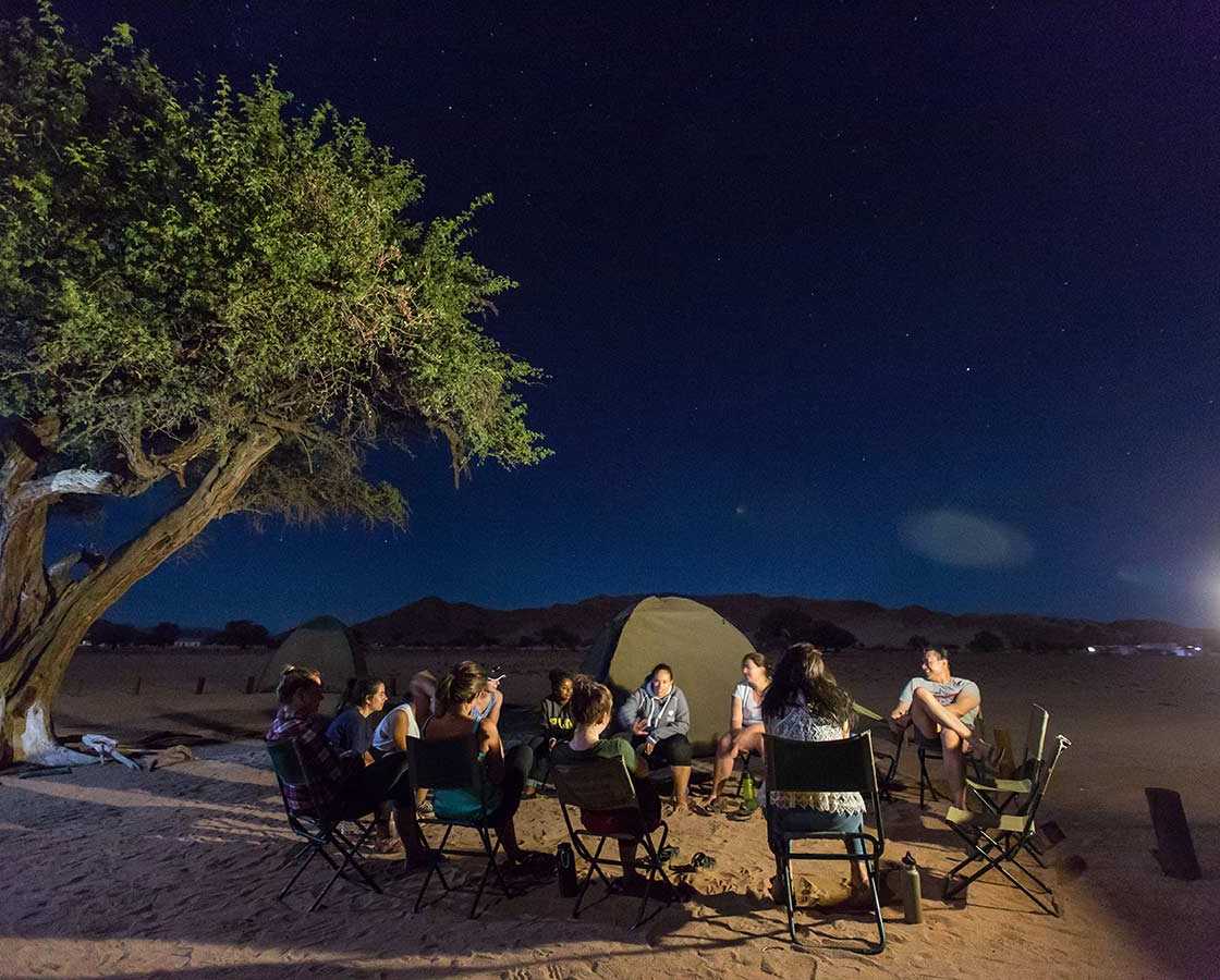 Students studying away in Namibia, Africa on Friday, March 18, 2016. (Photo: John Froschauer/PLU)