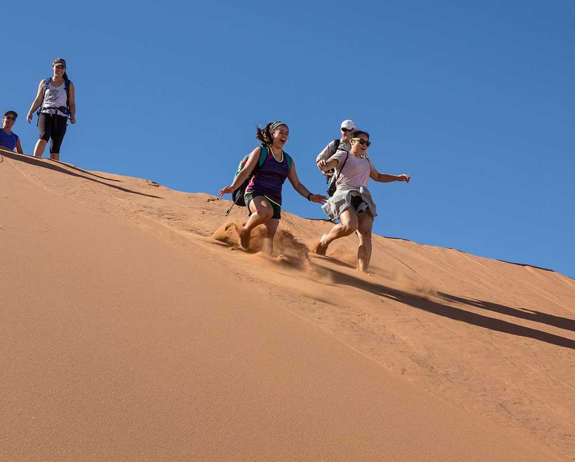 Students studying away in Namibia, Africa on Friday, March 18, 2016. (Photo: John Froschauer/PLU)