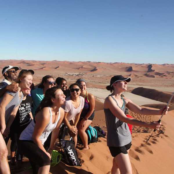 Students studying away in Namibia, Africa on Friday, March 18, 2016. (Photo: John Froschauer/PLU)