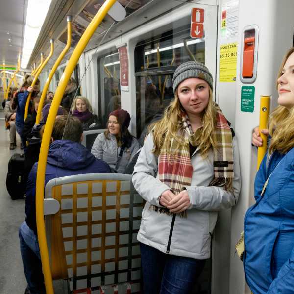 students in oslo on public transit