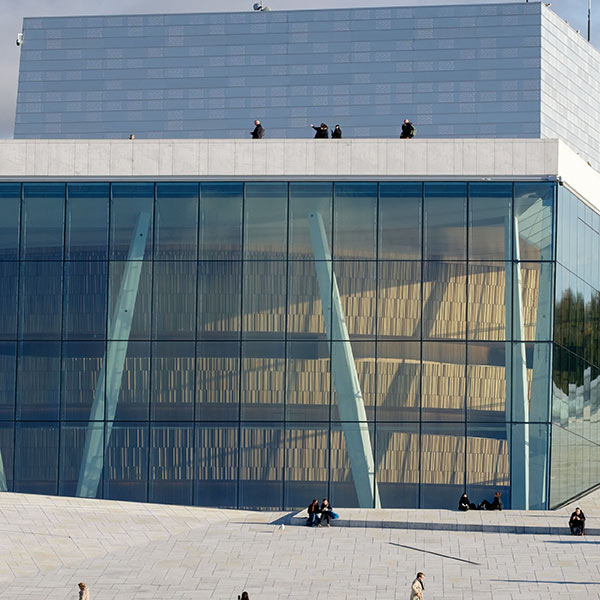 The beautifully designed and built opera house in Norway