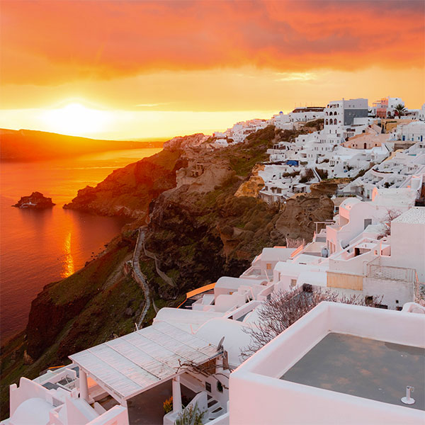 A gorgeous sunrise in Greece