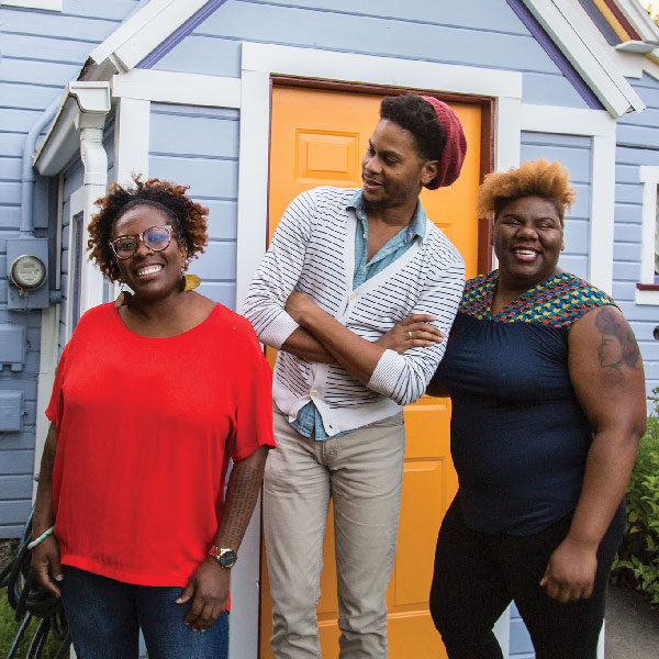 Angie Hambrick, Maurice Eckstein ’11 and Nicole Jordan ’15