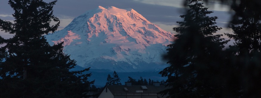 Mount Rainier during sunset