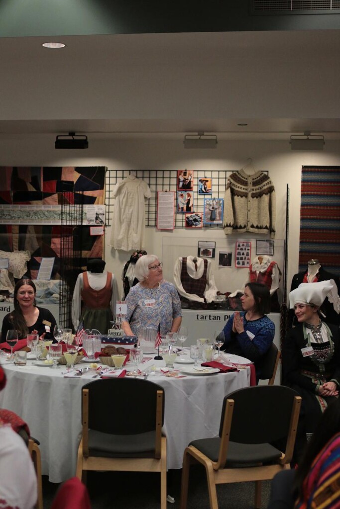 Picture of a banquet with gallery behind