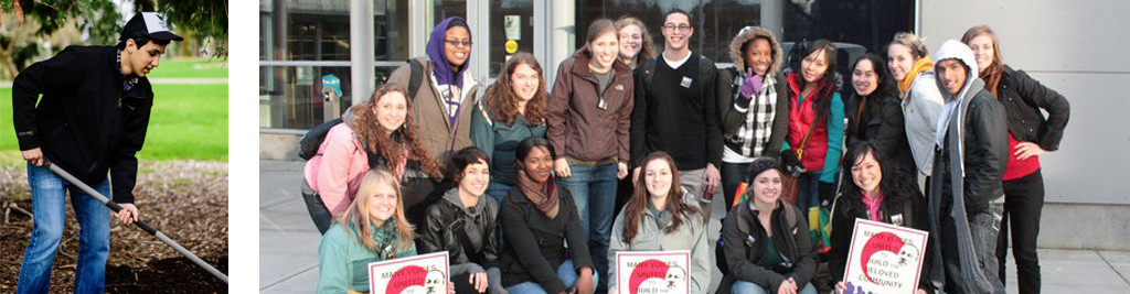Students posing for the camera