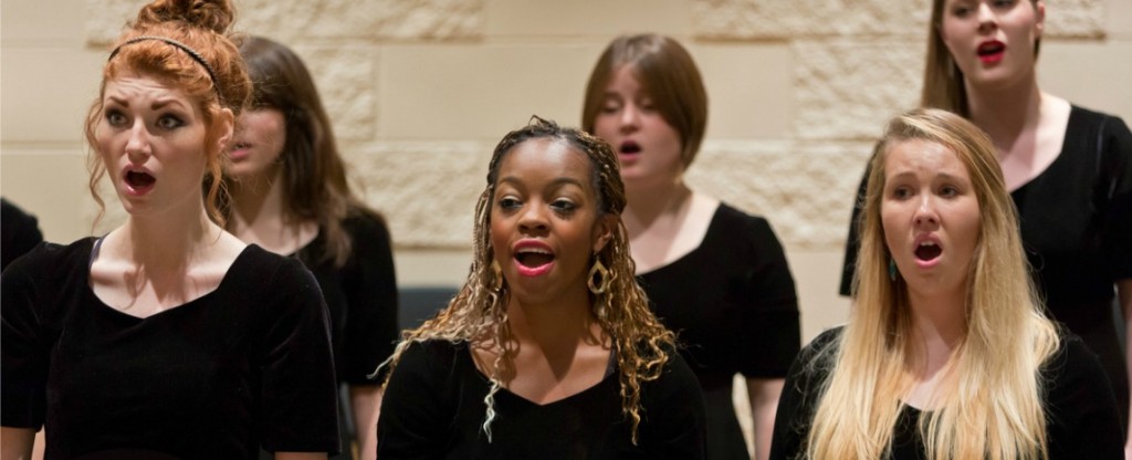 Students singing