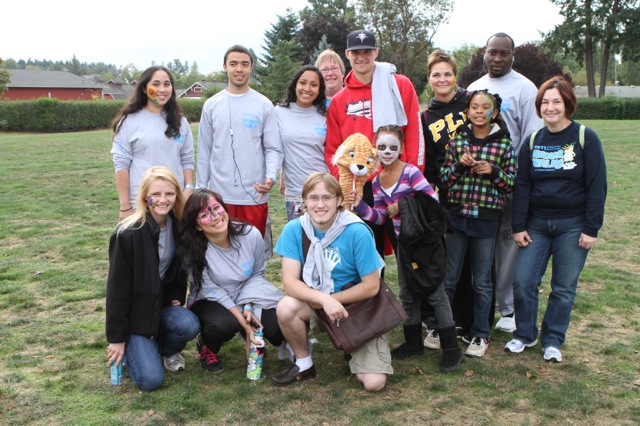 Social Work students and faculty at Hunger Walk.