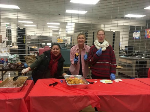 Social Work students helping out at Santa’s Workshop, December 2016