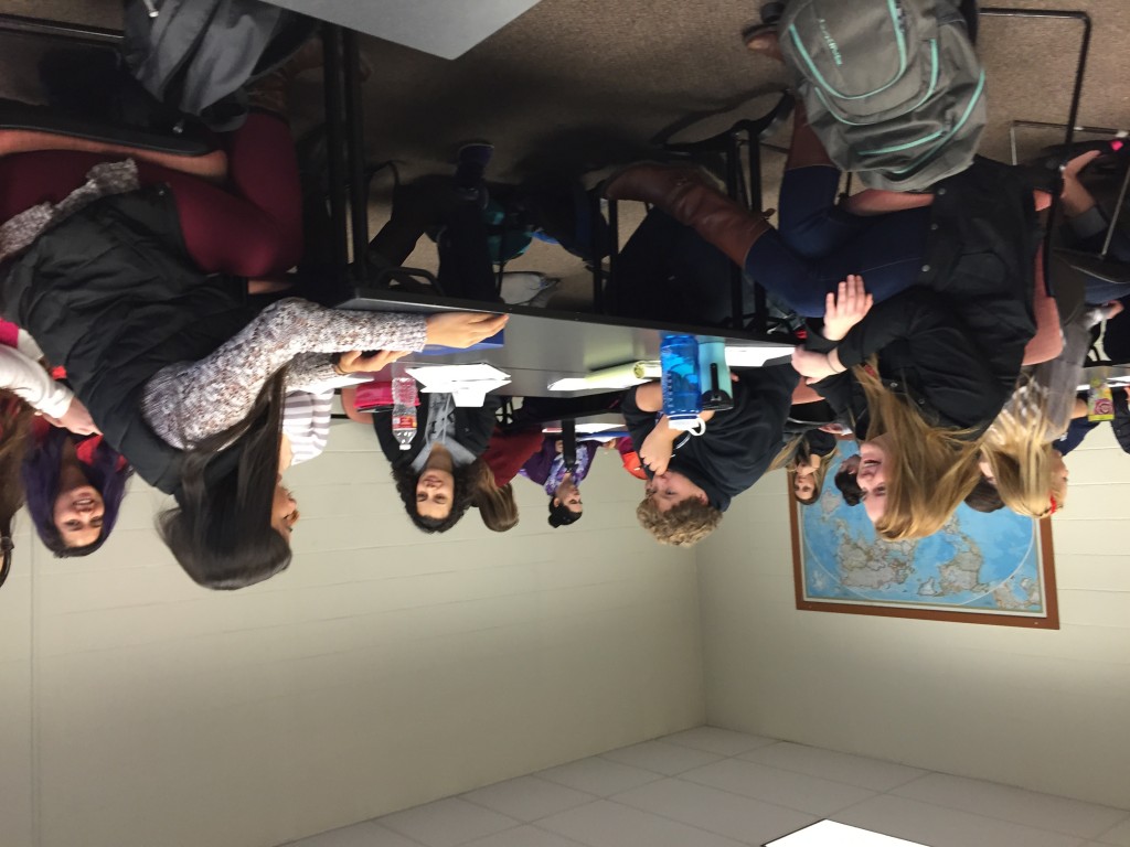 Social Work Class at tables
