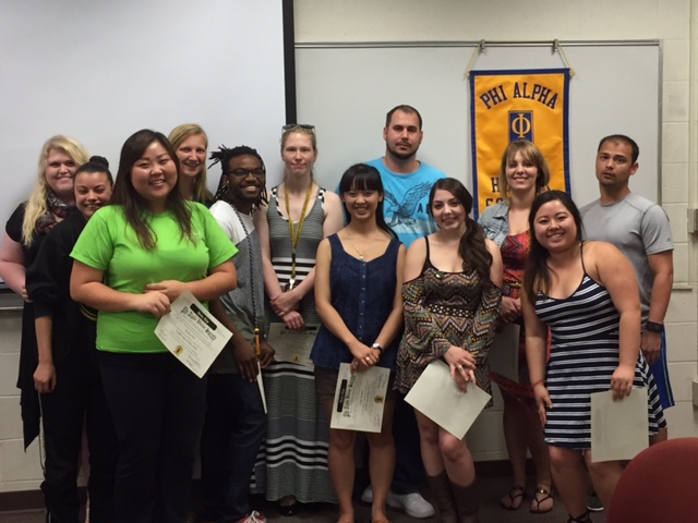 Phi Alpha Honor Society Induction – 2016